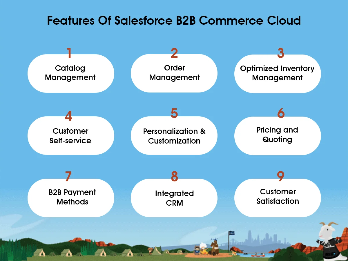 Features of Salesforce B2B commerce cloud
