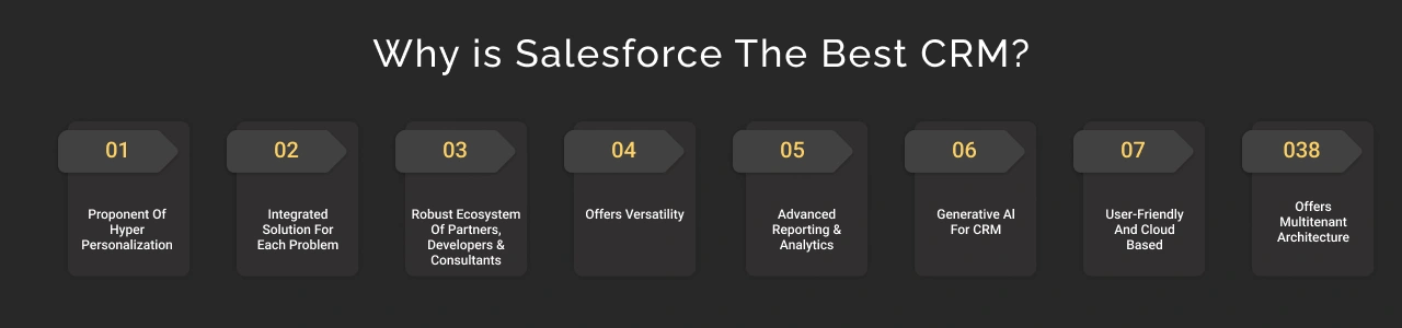 Top 8 reasons why Salesforce CRM is the best Dark