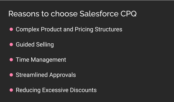 reasons to choose Salesforce CPQ dark