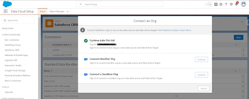 Connect Salesforce CRM with Data Cloud