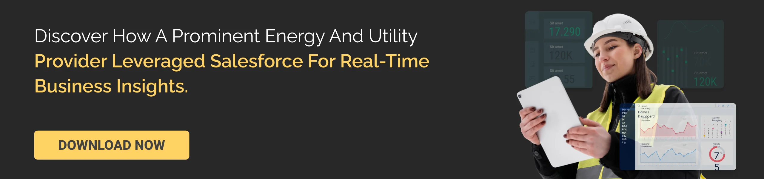 energy and utility case study Banner dark 