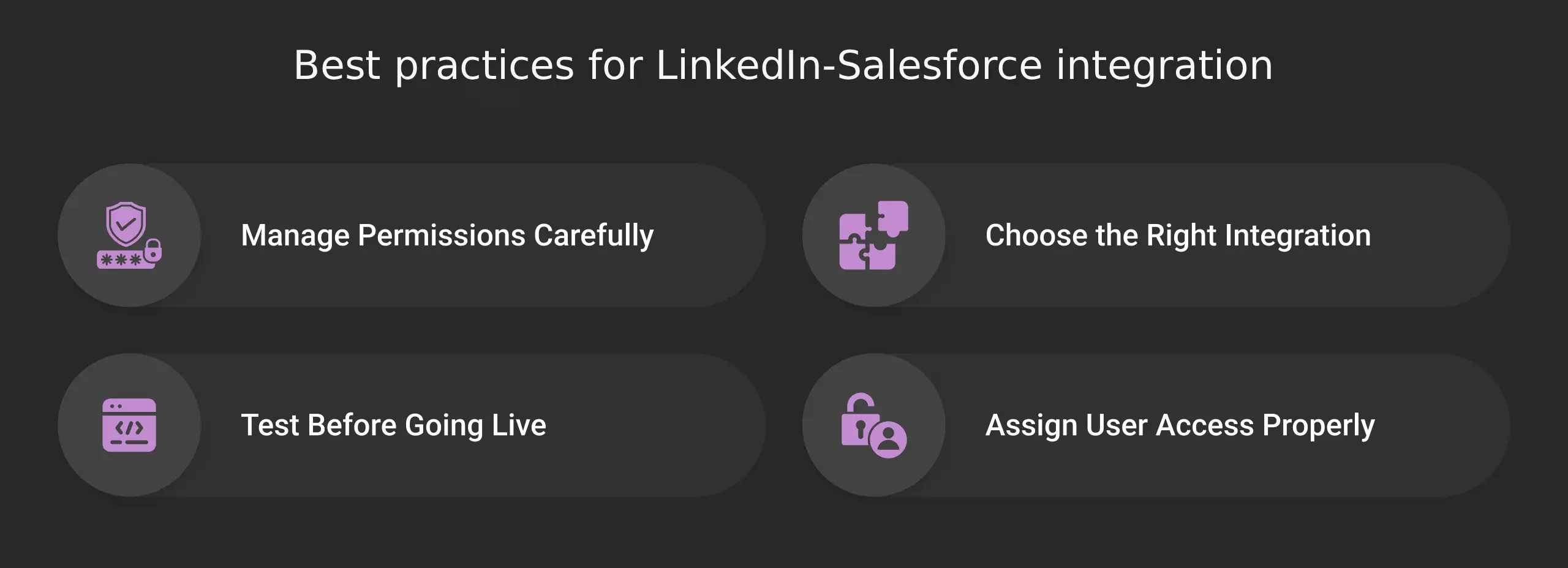 Practices for linkedin salesforce integration dark