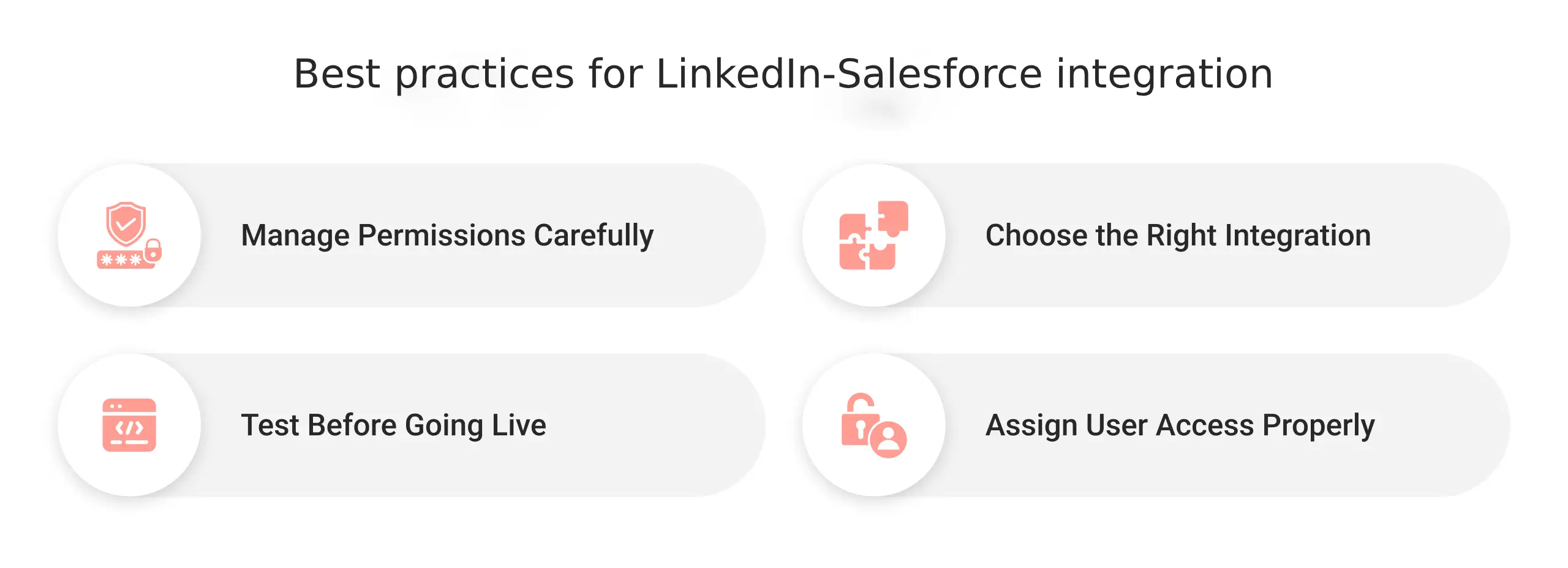 Practices for linkedin salesforce integration light