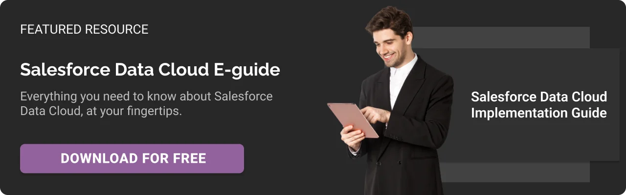 Salesforce data cloud e-guide cta banner dark