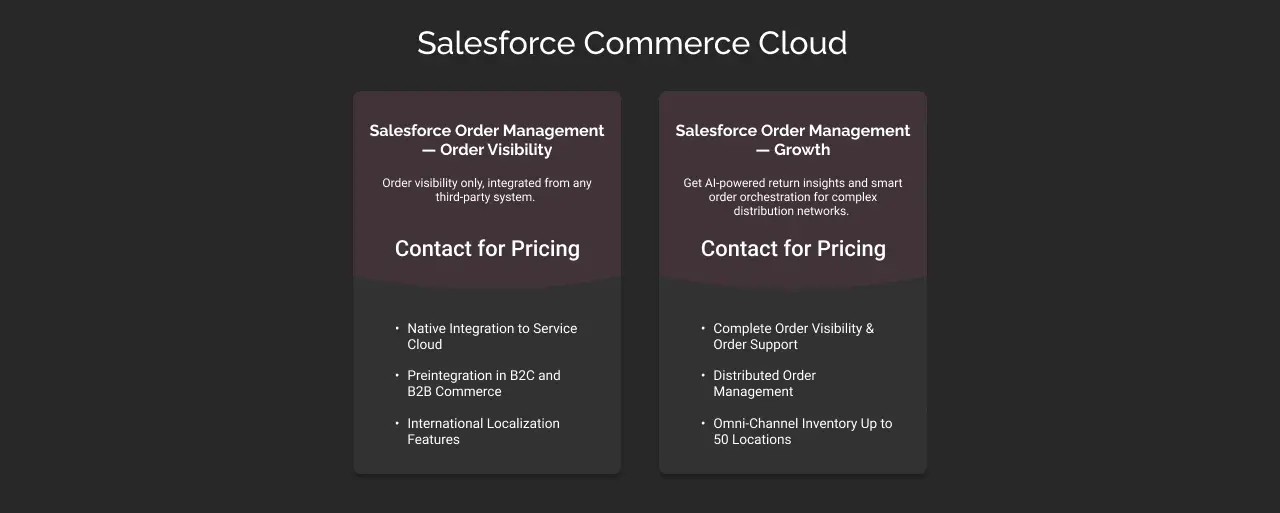 salesforce commerce order management dark