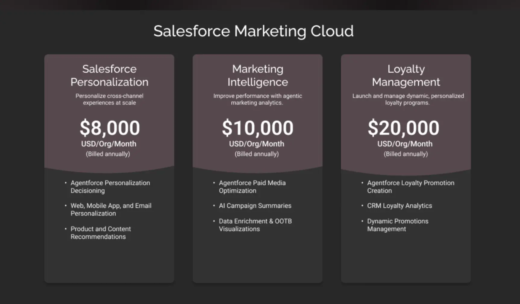 salesforce marketing cloud loyalty management dark