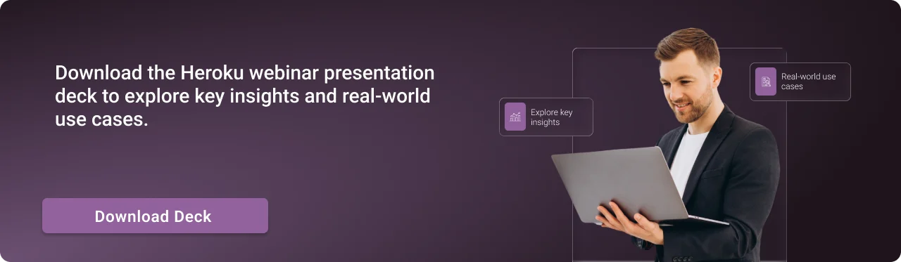 Heroku webinar presentation deck CTA