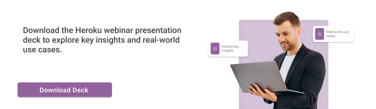 Heroku webinar presentation deck CTA