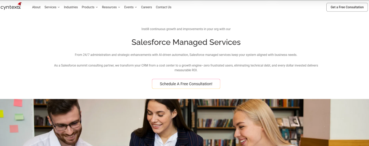 Cyntexa Managed Services Page for Listicle