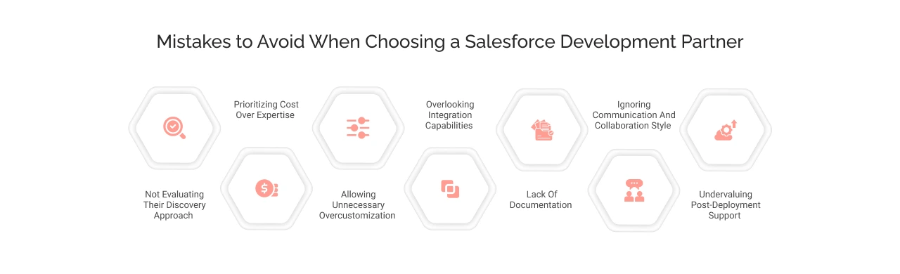 Mistakes to avoid when choosing a salesforce development partner light img
