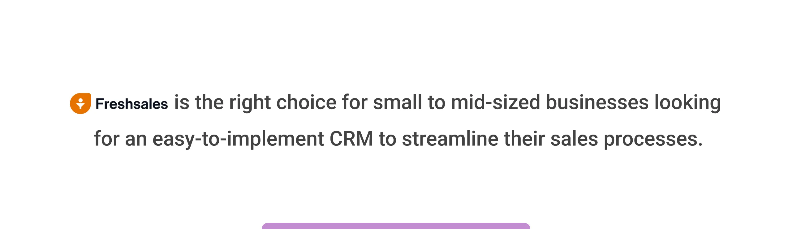 why choose freshsales crm