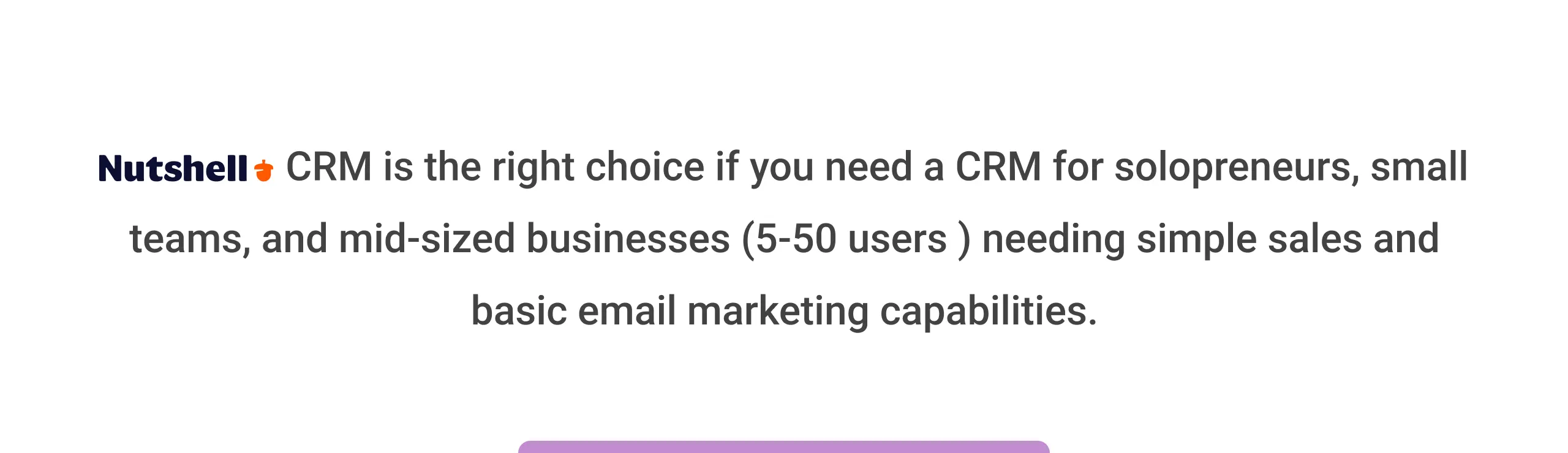 why choose nutshell crm