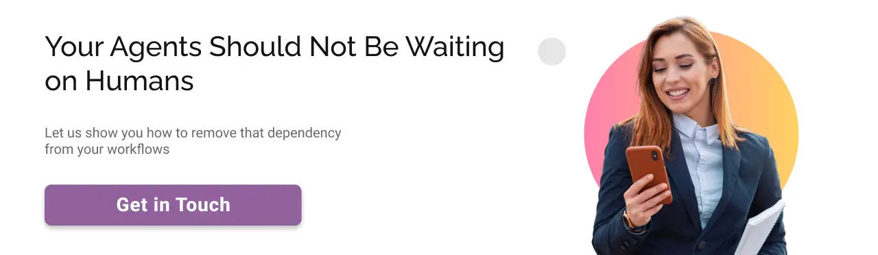 agents should not be waiting on humans CTA light image