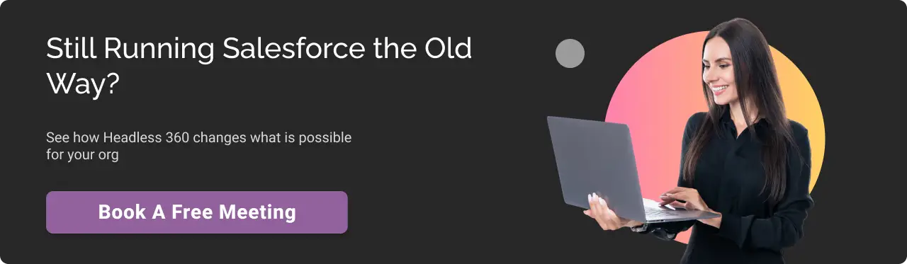 running salesforce the old way CTA black image