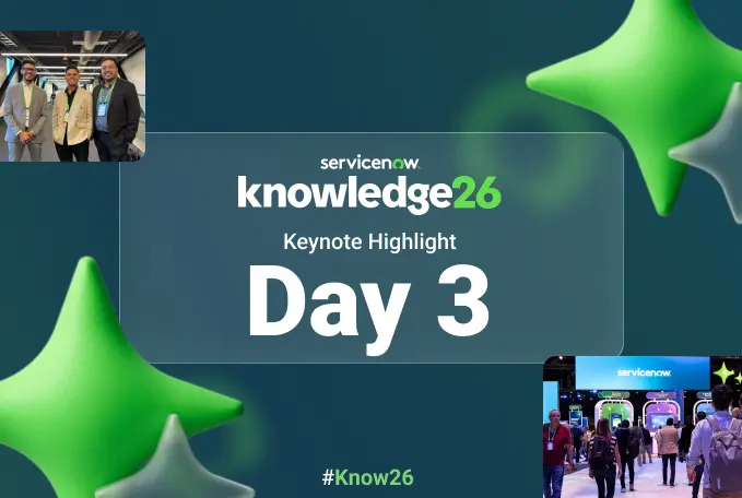 ServiceNow Knowldege 26 Day 3 Banner 