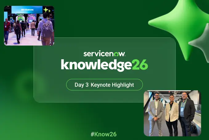 ServiceNow Knowldege 26 Day 3 Banner 